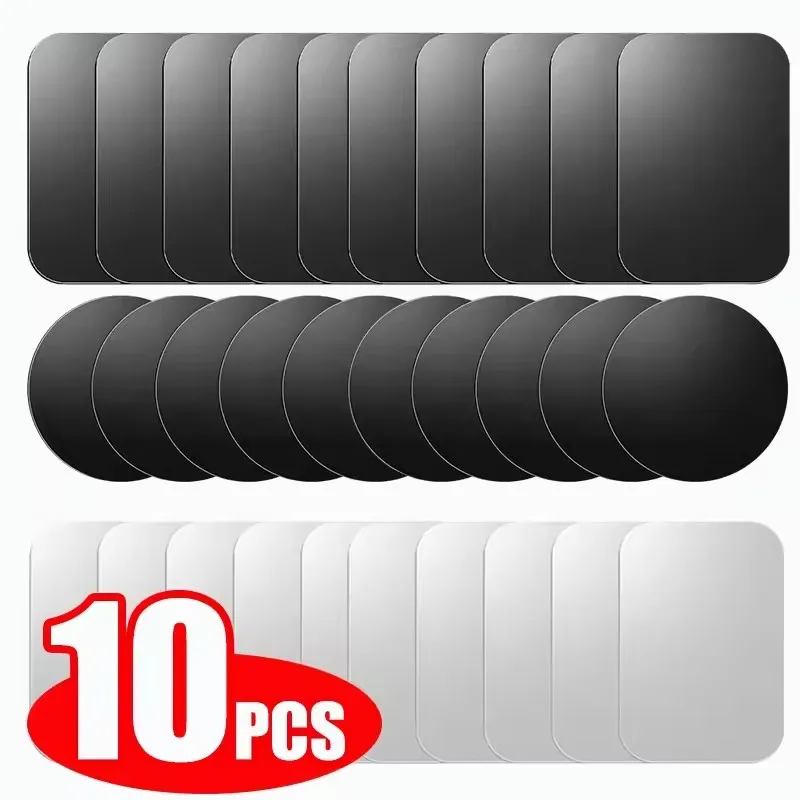 Car Accessories Phone Holder - 5/10 peças Placa Metálica Magnética Adesiva
