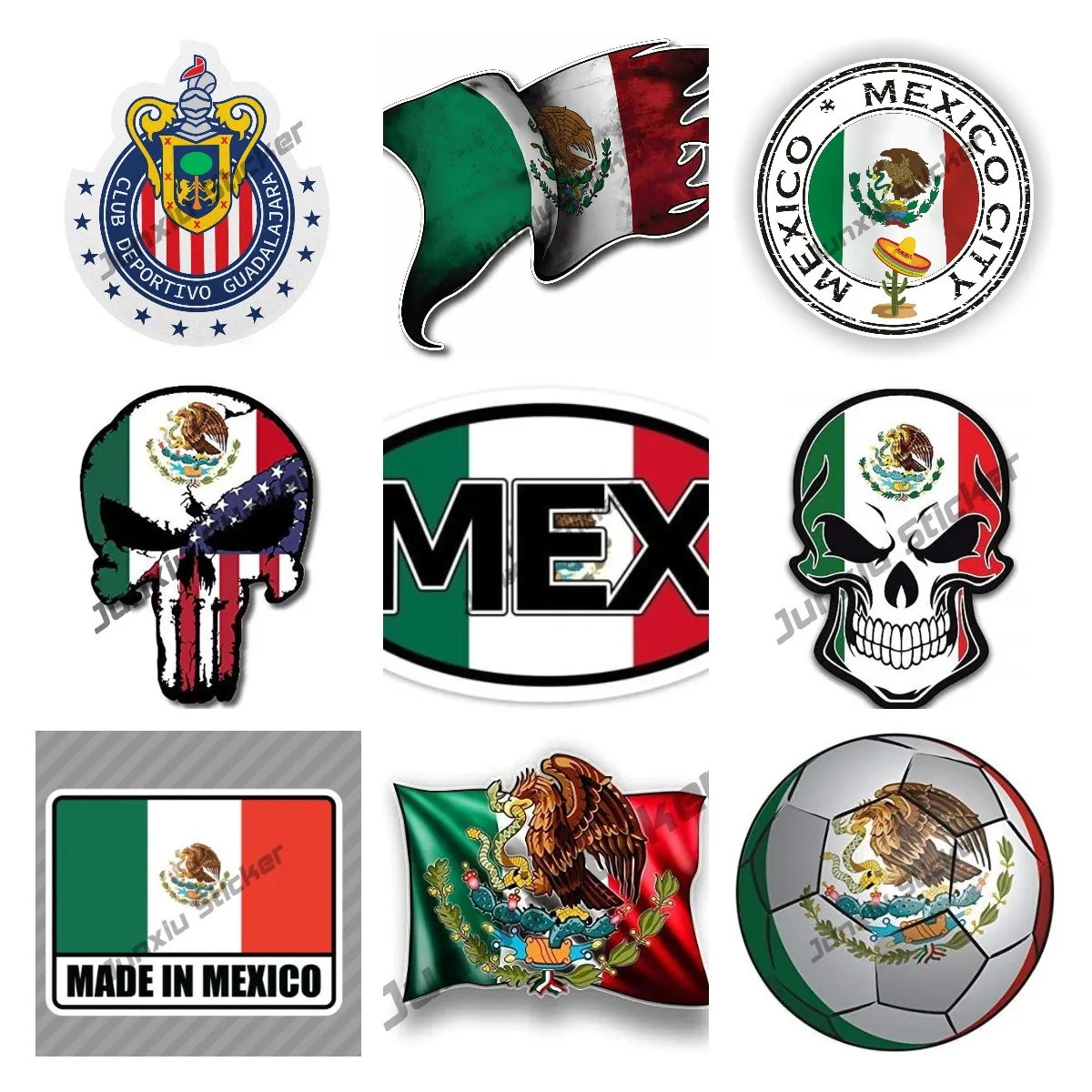 Car Accessories Malaysia - Selo redondo méxico vinil países adesivo