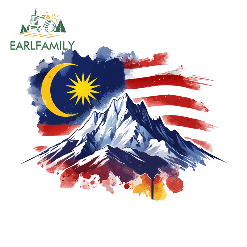 Car Accessories Malaysia - EARLFAMILY Adesivos para janela com bandeira