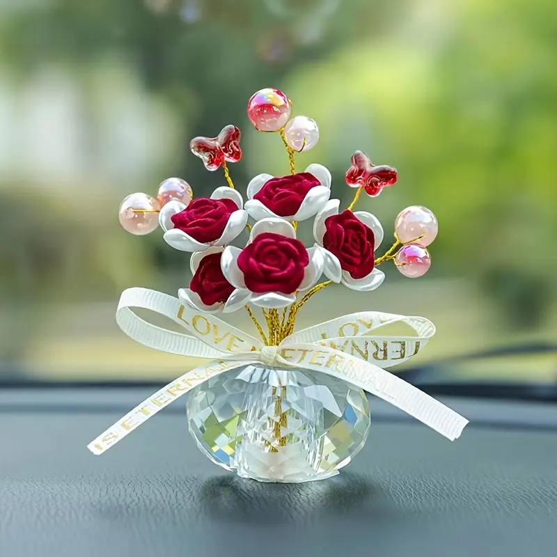 Car Accessories Walmart - 1pc cristal vidro rosa painel ornamento-casa