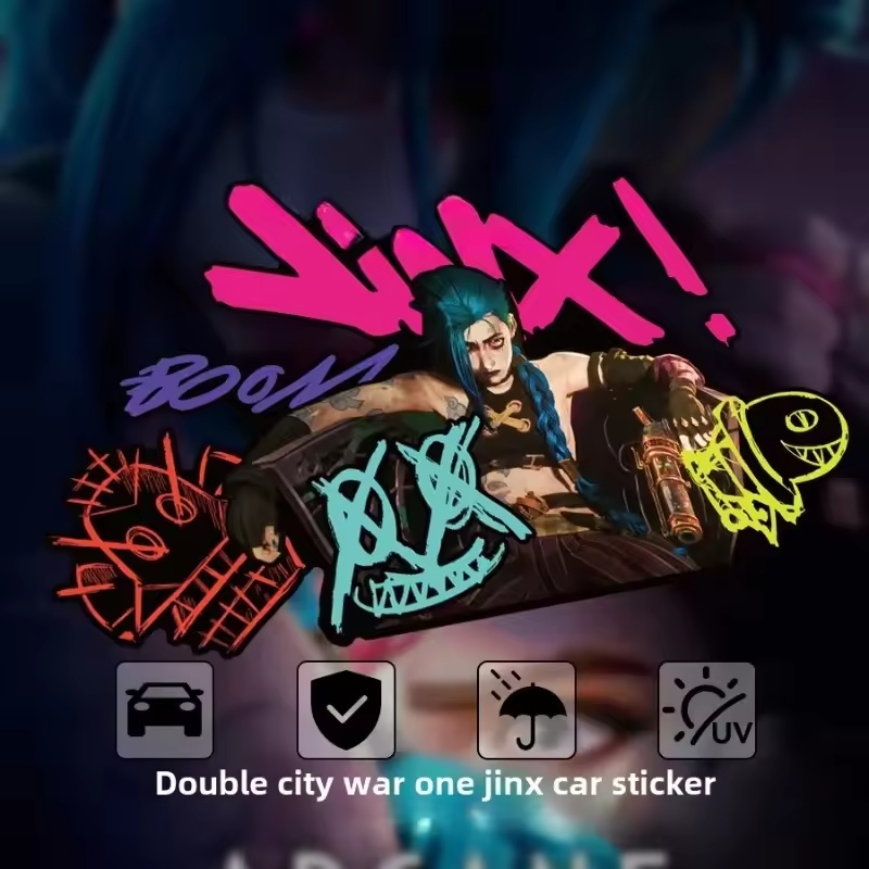 Car Accessories For Decoration - Adesivo Refletivo de Graffiti Arcane Jinx
