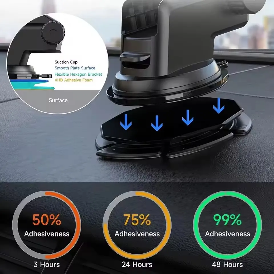 Car Accessories Phone Holder - Almofada de Silicone Flexível para Painel