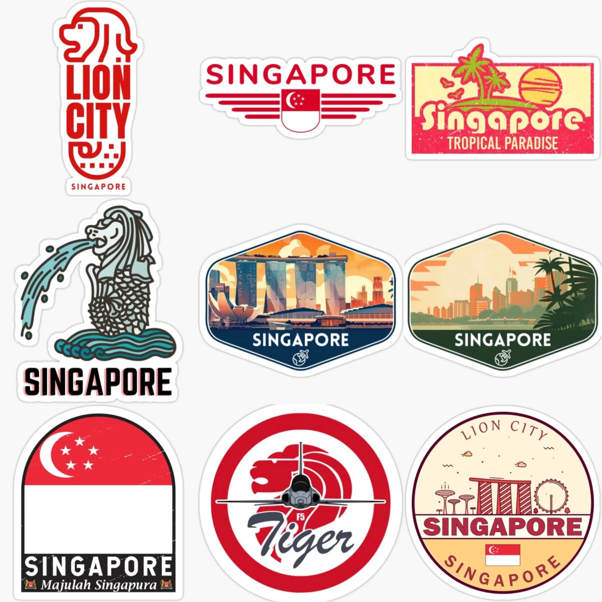 Car Accessories Singapore - Bandeira de singapura merlion cenário criativo