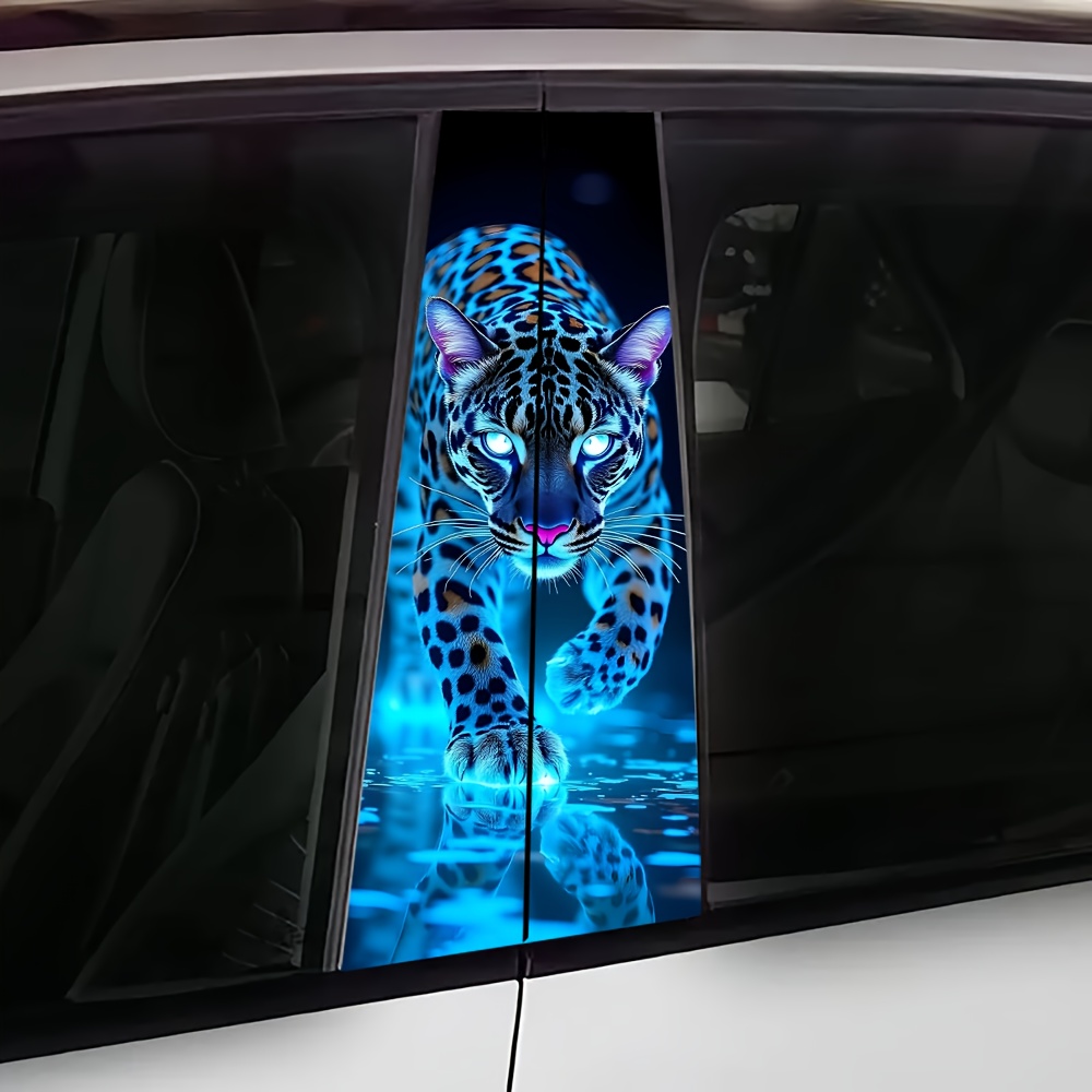 2 peças luminosa leopardo impr - Car Accessories Joker avaliação e preço