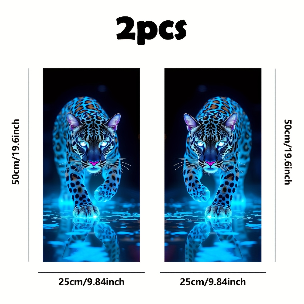 2 peças luminosa leopardo impr - Car Accessories Joker avaliação e preço