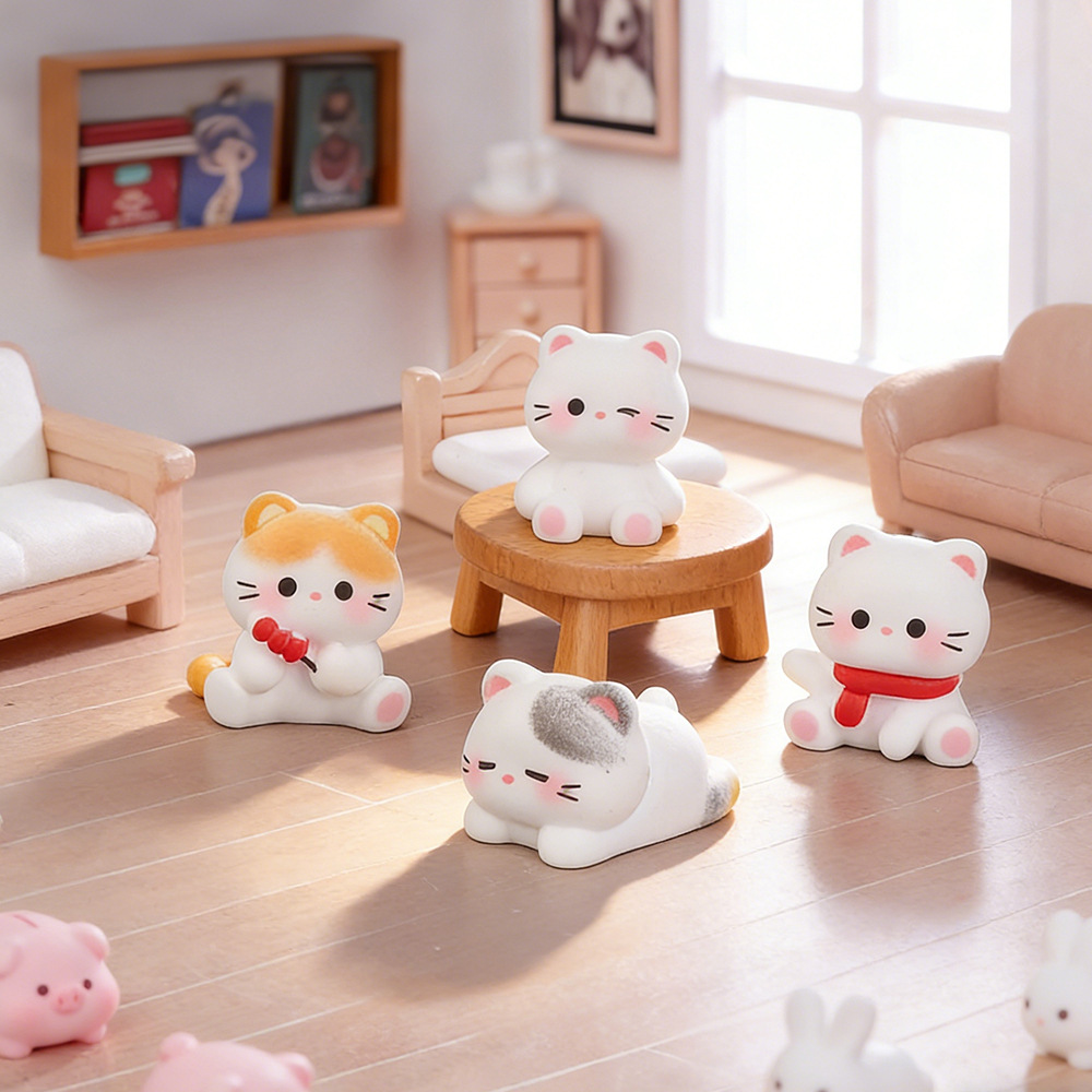 6 Peças de Figurinhas de Gato  - Car Accessories Walmart avaliação e preço