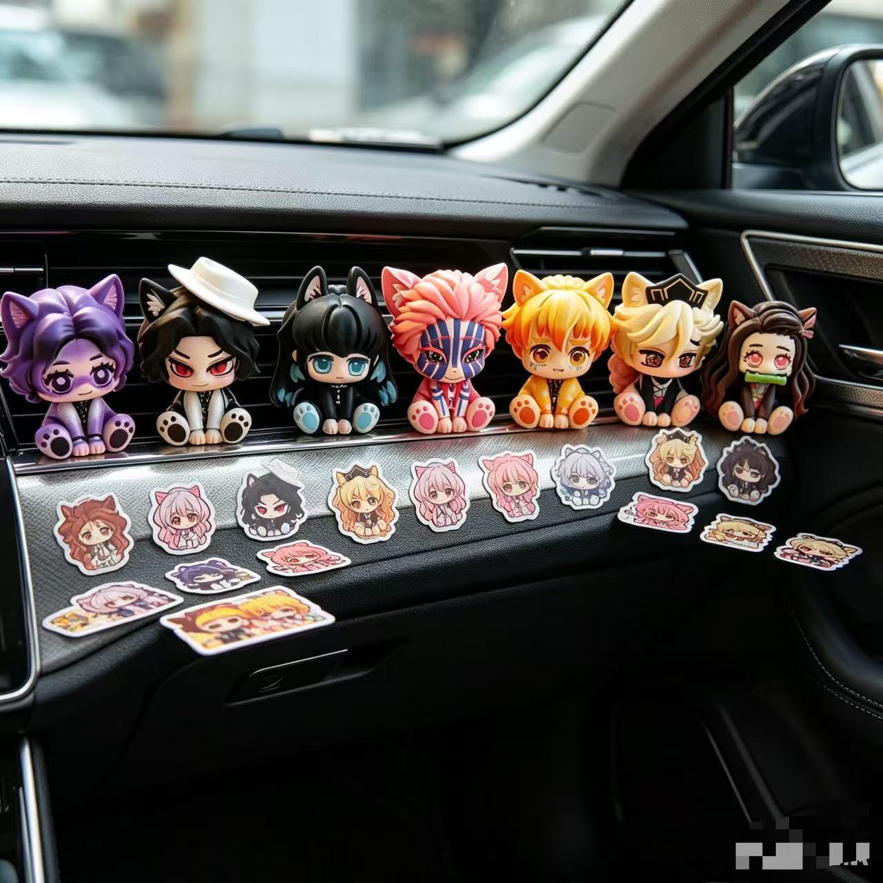 Figurinha Chibi Fofa de Demon  - Car Accessories For Decoration avaliação e preço