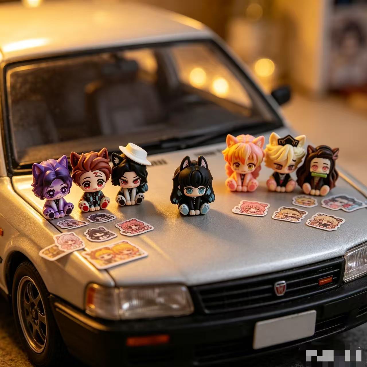 Figurinha Chibi Fofa de Demon  - Car Accessories For Decoration avaliação e preço