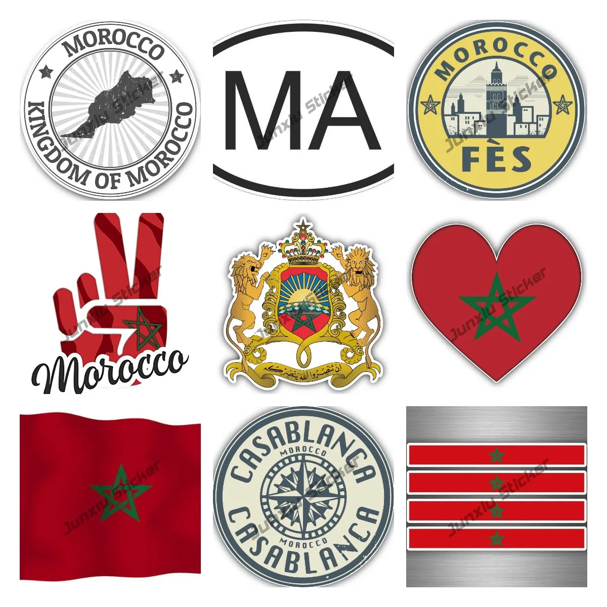 Marrocos brasão de armas etiqu - Car Accessories Malaysia avaliação e preço