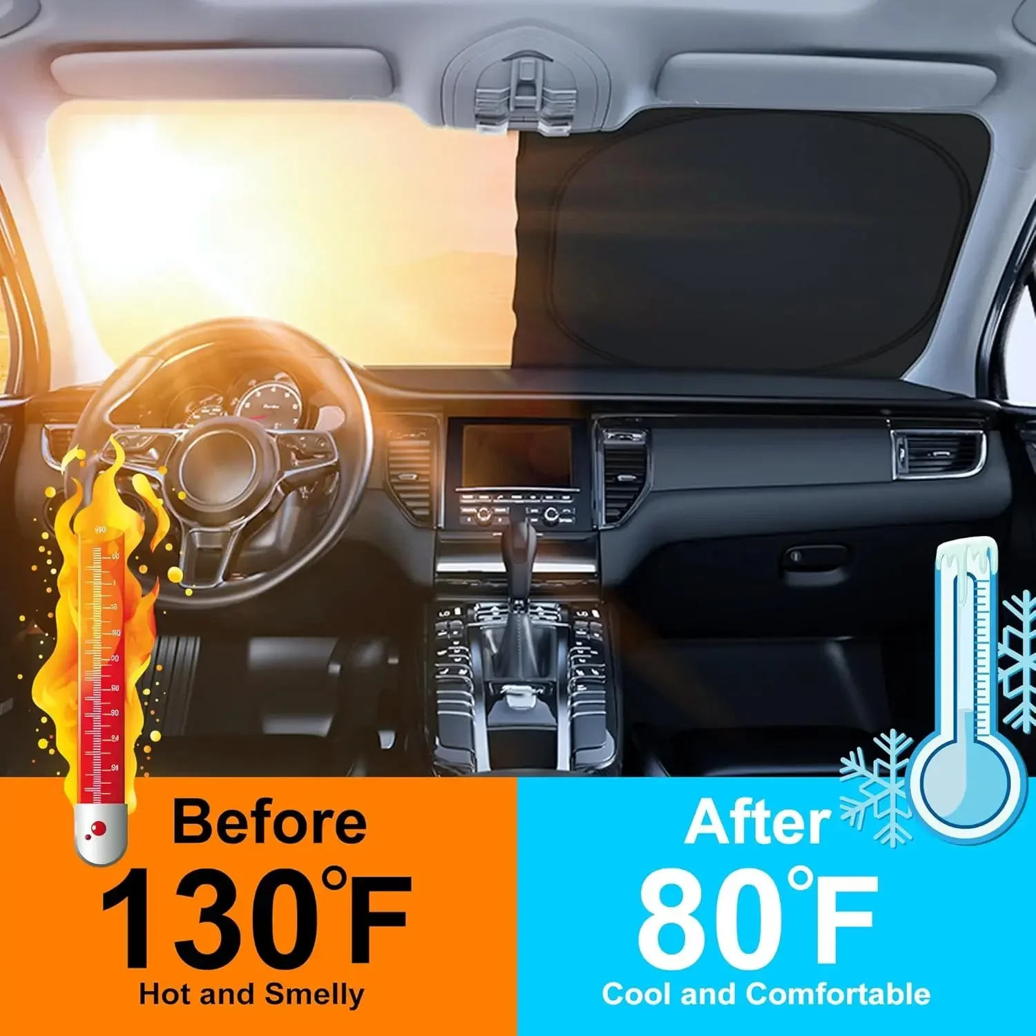 Protetor Solar para Carro, Cob - Car Accessories For Interior avaliação e preço