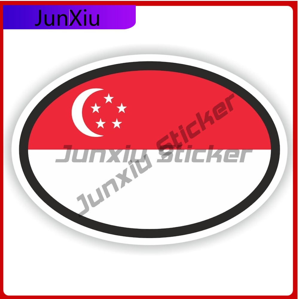 Bandeira da singapura oval ade - Car Accessories Singapore avaliação e preço